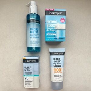 Bundle of NWT Neutrogena Hydro Boost and Ultra Sheer Sunscreens